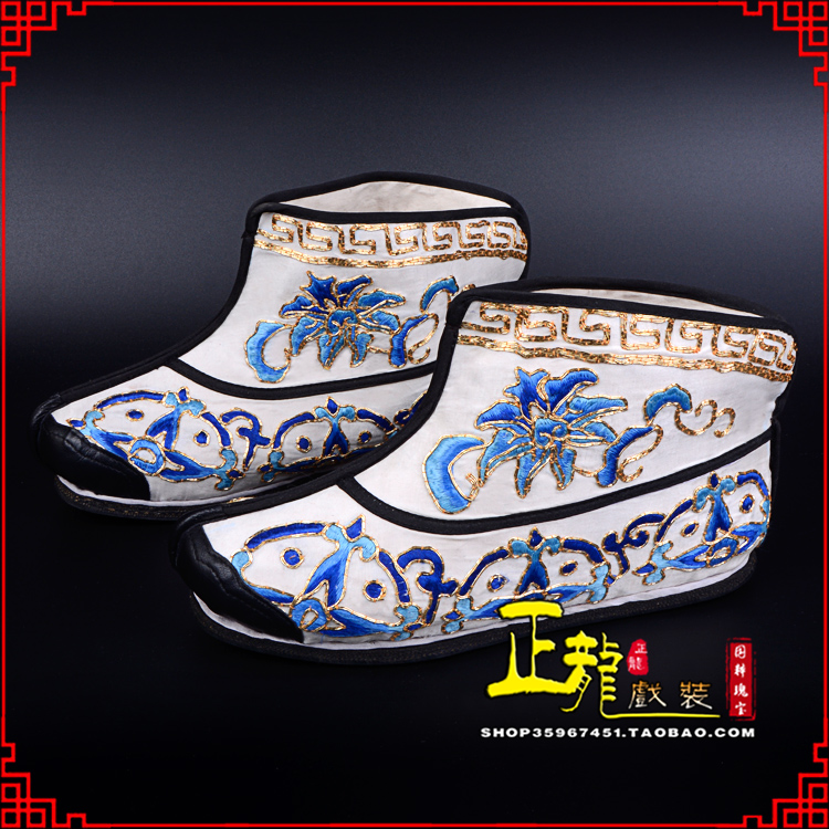 商丘三岔口武生薄底 手绣绣花快靴