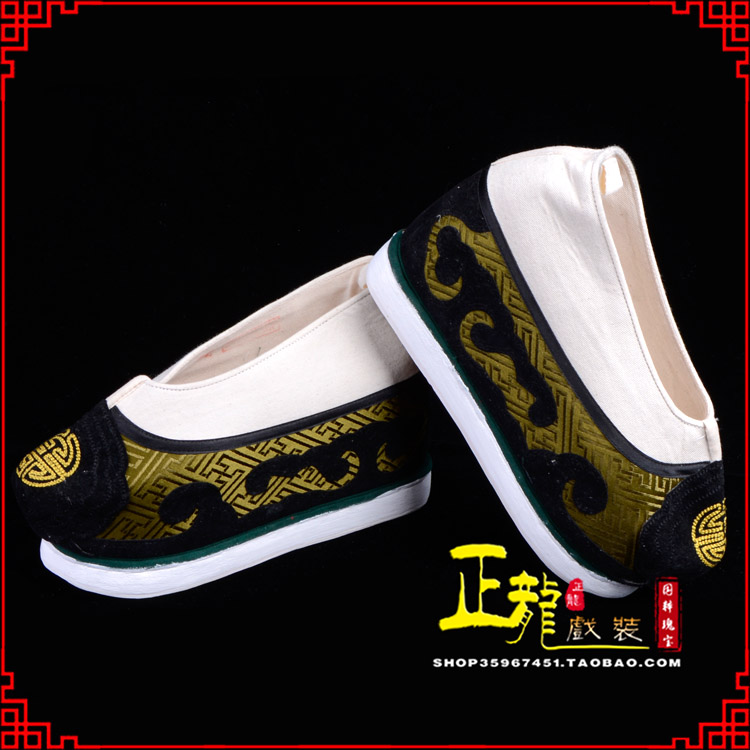 商丘戏鞋方口鞋老生鞋老旦鞋三义斋纸底内高福字履