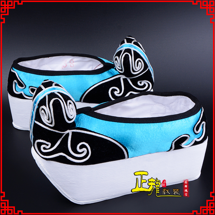 商丘京越剧黄梅戏古装男书生小生鞋云头鞋戏曲鞋云履 云头鞋